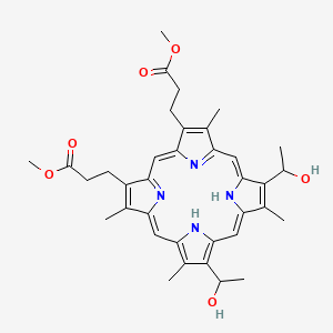 Chemical structure of Hematoporphyrin IX dimethyl ester