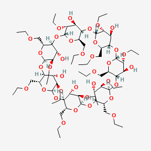 Chemical structure of Heptakis(2,6-diethyl)beta-cyclodextrin