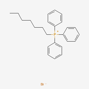 Chemical structure of Heptyltriphenylphosphonium bromide