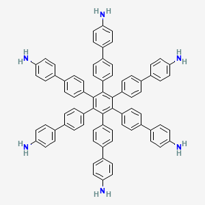 Chemical structure of Hexa(4-aminobiphenyl)benzene