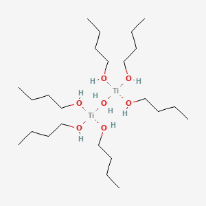 Chemical structure of Hexabutoxy-μ-oxodititanium(IV),97%