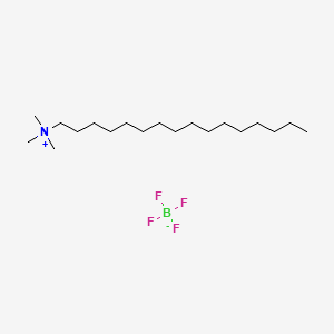 Chemical structure of Hexadecyltrimethylammonium Tetrafluoroborate