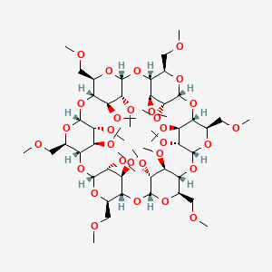 Chemical structure of Hexakis (2,3,6-tri-O-methyl)-α-cyclodextrin