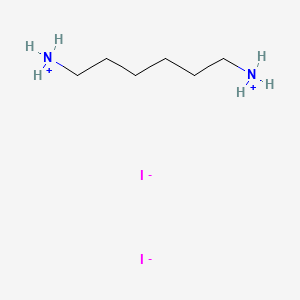 Chemical structure of Hexane-1,6-diaminium iodide