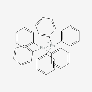 Chemical structure of Hexaphenyldilead(IV)