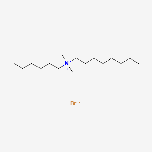 Chemical structure of Hexyldimethyloctylammonium Bromide