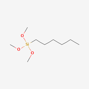 Chemical structure of Hexyltrimethoxysilane
