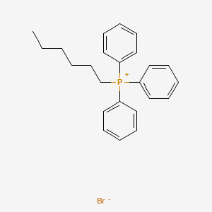 Chemical structure of Hexyltriphenylphosphonium bromide