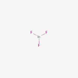 Chemical structure of Indium fluoride (InF3)