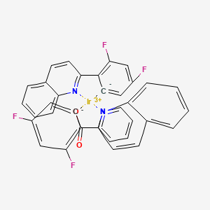 Chemical structure of Iridium(III) bis(2-(2,4-difluorophenyl)quinoline) picolinate