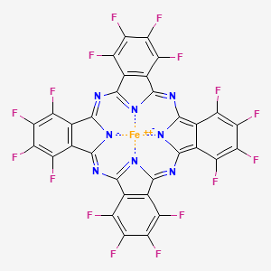 Chemical structure of Iron(II) 1,2,3,4,8,9,10,11,15,16,17,18,22,23,24,25-hexadecafluoro-29H ,31H-phthalocyanine