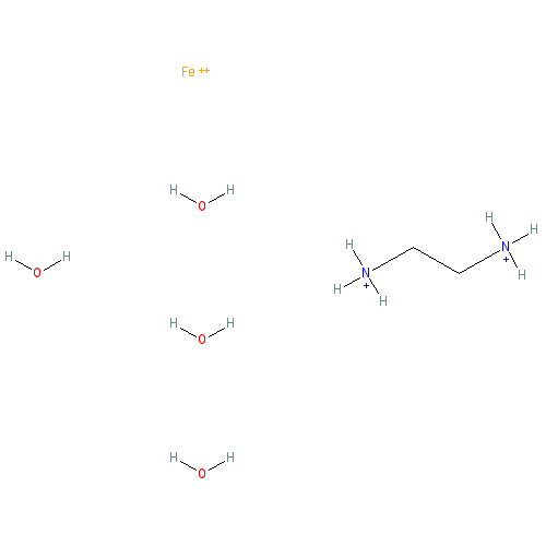 Chemical structure of Iron(II) ethylenediammonium sulfate tetrahydrate