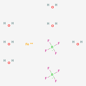 Chemical structure of Iron(II) tetrafluoroborate hexahydrate
