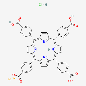 Chemical structure of Iron(III) meso-Tetra(4-carboxyphenyl)porphine chloride