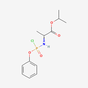 Chemical structure of Isopropyl (chloro(phenoxy)phosphoryl)-D-alaninate