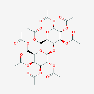 Chemical structure of Lactose octaacetate
