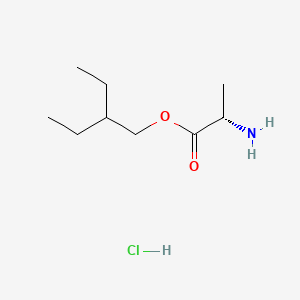 Chemical structure of L-Alanine 2-ethylbutyl ester hydrochloride