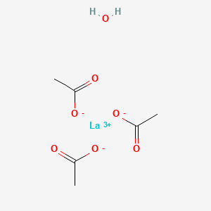 Chemical structure of Lanthanum(III) acetate sesquihydrate