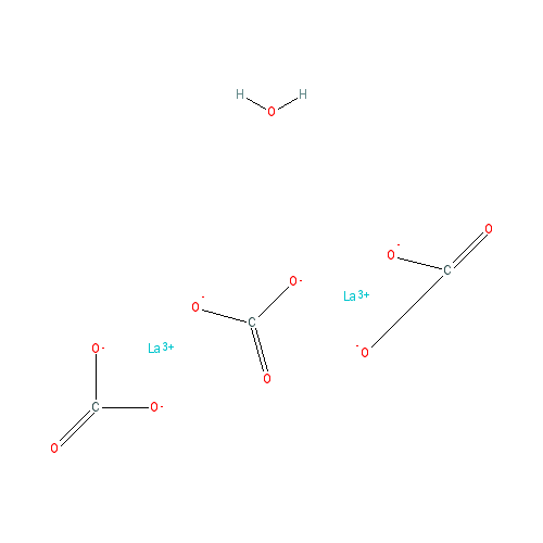 Chemical structure of Lanthanum(III) carbonate hydrate