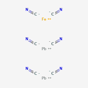 Chemical structure of Lead hexacyanoferrate(II)