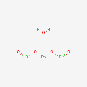 Chemical structure of Lead metaborate monohydrate
