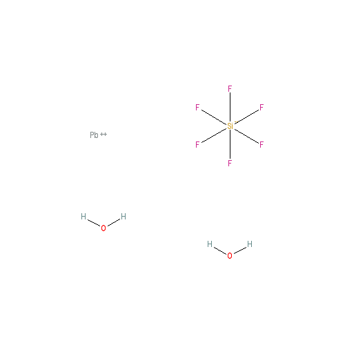 Chemical structure of Lead(II) hexafluorosilicate dihydrate