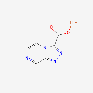 Chemical structure of Lithium [1,2,4]triazolo[4,3-a]pyrazine-3-carboxylate