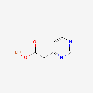 Chemical structure of Lithium 2-(pyrimidin-4-yl)acetate