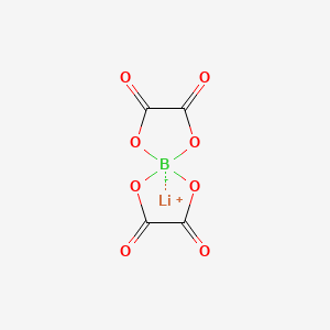 Chemical structure of Lithium 2,3,7,8-tetraoxo-1,4,6,9-tetraoxa-5-boraspiro[4.4]nonan-5-uide