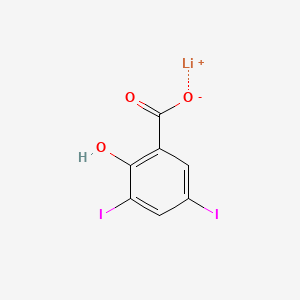Chemical structure of Lithium 3,5-diiodosalicylate