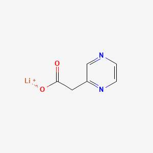 Chemical structure of Lithium salt 2-pyrazin-2-ylacetic acid