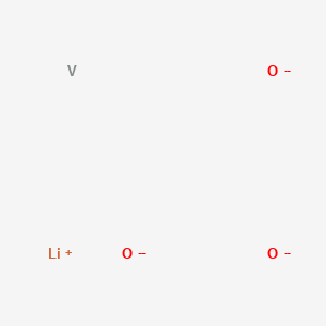 Chemical structure of Lithium vanadium oxide (LiVO3)