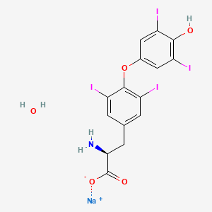 Chemical structure of L-Thyroxine sodium xhydrate