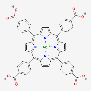 Chemical structure of Magnesate(4-), [[4,4',4'',4'''-(21H,23H-porphine-5,10,15,20-tetrayl-κN21,κN22,κN23,κN24)tetrakis[benzoato]](6-)]-, tetrahydrogen, (SP-4-1)- (9CI)