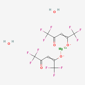 Chemical structure of Magnesium hexafluoro-2,4-pentanedionate dihydrate