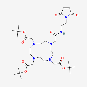 Chemical structure of Maleimido-mono-amide-DOTA-tris(t-Bu ester)