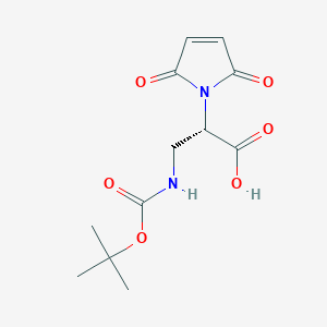 Chemical structure of Mal-L-PA-NH-Boc
