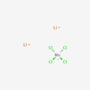 Chemical structure of Dilithium tetrachloromanganate(2-)