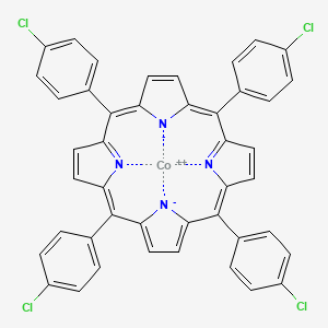 Chemical structure of meso-?Tetrakis(4-?chlorophenyl)?porphyrin-?Co(II)