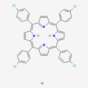 Chemical structure of meso-?Tetrakis(4-?chlorophenyl)?porphyrin-?Ni(II)