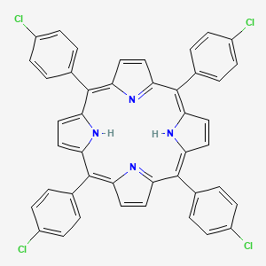 Chemical structure of meso-Tetra (4-chlorophenyl) porphine