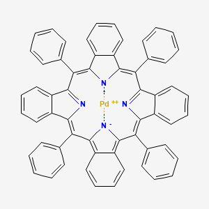 Chemical structure of meso-Tetraphenyl-tetrabenzoporphine palladium complex