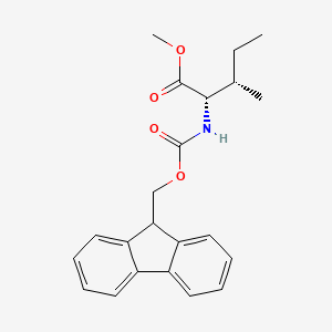 Chemical structure of Methyl (((9H-fluoren-9-yl)methoxy)carbonyl)-L-isoleucinate