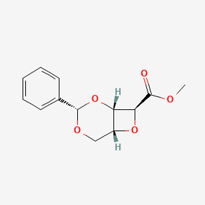 Chemical structure of Methyl (1S,3S,6R,8S)-3-phenyl-2,4,7-trioxabicyclo[4.2.0]octane-8-carboxylate