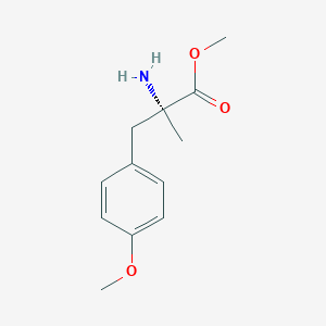 Chemical structure of Methyl (2R)-2-amino-3-(4-methoxyphenyl)-2-methylpropanoate