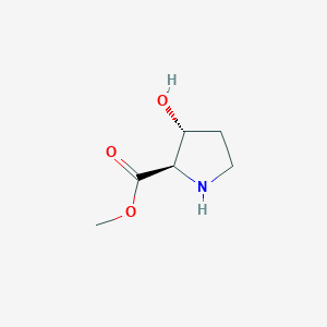 Chemical structure of Methyl (2R,3R)-3-hydroxypyrrolidine-2-carboxylate