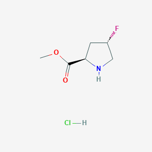 Chemical structure of Methyl (2R,4S)-4-fluoropyrrolidine-2-carboxylate hydrochloride