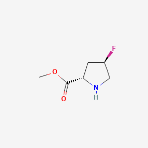 Chemical structure of Methyl (2S,4R)-4-fluoropyrrolidine-2-carboxylate