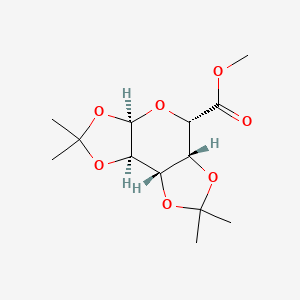 Chemical structure of Methyl (3aR,5S,5aR,8aS,8bR)-2,2,7,7-tetramethyltetrahydro-5H-bis([1,3]dioxolo)[4,5-b:4',5'-d]pyran-5-carboxylate