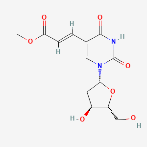 Chemical structure of (E)-5-(2-carbomethoxyvinyl)-2'-deoxyuridine